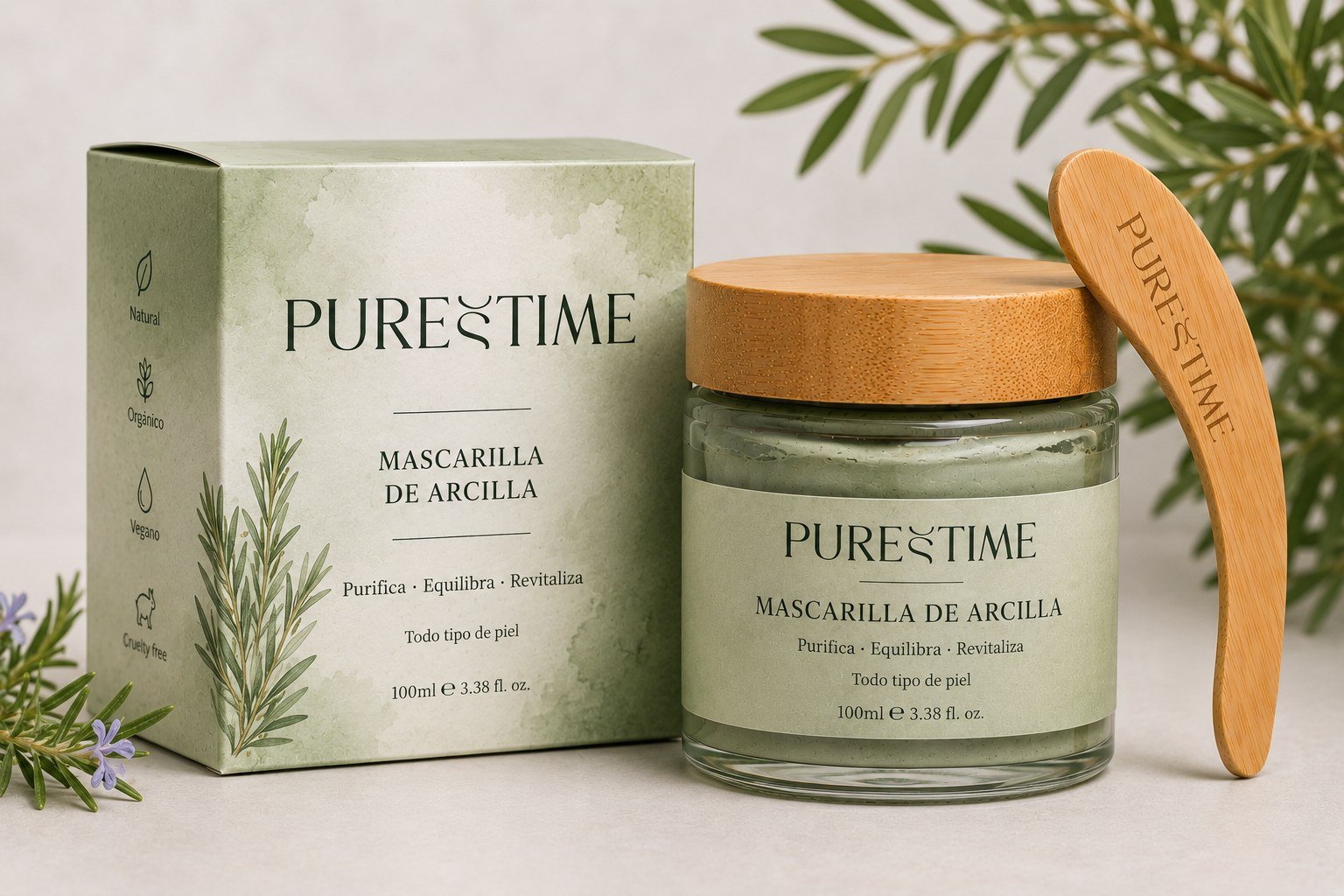 Mascarilla de Arcilla Verde PURESTIME
